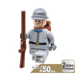 100 Pcs Union Army Southern Civil War Soldiers Revolution Lego Minifigures MOC