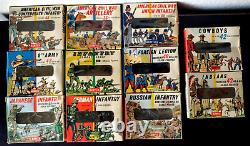 (11) Vintage Airfix Toy Soldiers American Civil War Cowboys Indians WWII + More