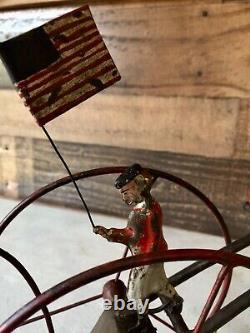 1870s american tin toy george brown hoop soldier patriot civil war gunthermann