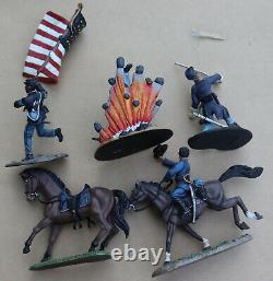 1998-2002 Britains American Civil War Metal Miniatures Figures 10 Soldiers Lot