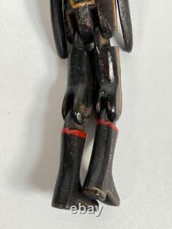 19thC Jim Crow Civil War Americana Carved Wood Black Soldier Jigger Dancing Toys