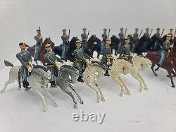 23 Britains ACW Civil War Confederate Cavalry Hollow Cast Lead Painted Soldiers