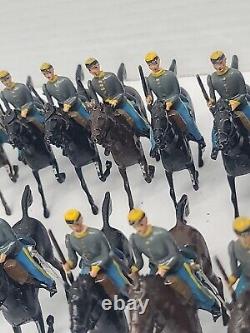 23 Britains ACW Civil War Confederate Cavalry Hollow Cast Lead Painted Soldiers