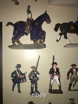 2 Civil War Revolution Lee Grant Washington Metal Soldier Miniatures 54mm Lot