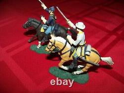 (2) Metal Civil War Cavalry Toy Soldiers, 54mm size