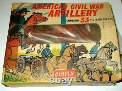 2 Vintage Airfix Civil War U. S Cavalry & American Artillery HO/OO 69 pieces