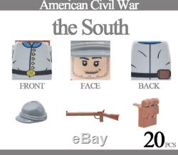 40PCS Minifigures lego MOC American Civil War Army Union North South Soldiers