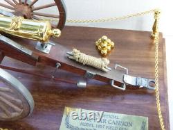 A Franklin mint, civil war cannon on display board. Model 1857 Field gun. Boxed