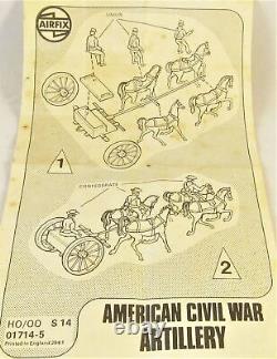 American Civil War Artillery HO/00 1/76 01714-5 Airfix Toy Soldier Lot Free Ship