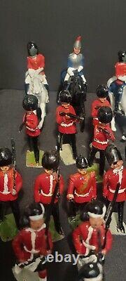 Antique Collection Of 49 Britains Ltd Us CIVIL War Lead Toy Soldiers + Horsemen