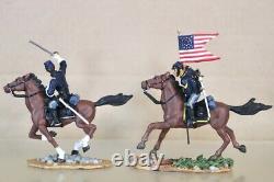 BRITAINS 17371 AMERICAN CIVIL WAR CAVALRY UNION CAPTAIN and GUIDON BEARER nv