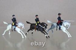 BRITAINS RE PAINTED AMERICAN CIVIL WAR CONFEDERATE MOUNTED CAVALRY OFFICERS oc
