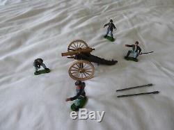 Britains 1960's Swoppets American CIVIL War Union Field Gun And Crew Pre-owned