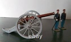 Britains Civil War Confederate Artillery Cannon, Gunners Soldiers Org Box # 2058