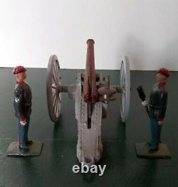 Britains Civil War Confederate Artillery Cannon, Gunners Soldiers Org Box # 2058
