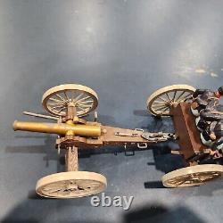 Britains Swoppets Civil War Union Limber Gun Team & Cavalry Figures Toy Soldiers