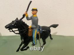 Britains Toy Soldier Vtg Lead Civil War Confederate Cavalry 9286 2 Sets, 8pc 60s