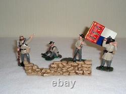 Civil War Battle Set 1/32 Scale Confederacy Figures 5-Piece Rare Collectible