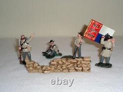 Civil War Battle Set 1/32 Scale Confederacy Figures 5-Piece Rare Collectible