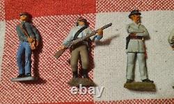 Civil War Rebel Confederate 54mm Toy Soldier Lead Figure Lot Hand Painted
