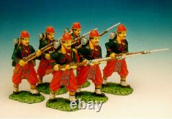 Frontline NYZ. 3 Civil War Union 5th New York Zouaves Infantry Advancing New