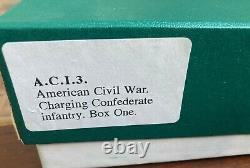 Frontline figures American civil war sets A. C. I. 3 charging confederate infantry