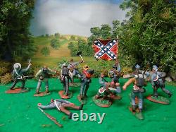 Hand Painted Conte And Cts CIVIL War Soldiers