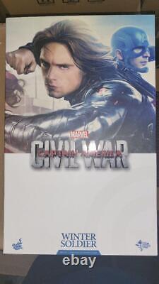 Hot Toys Civil War Captain America Bucky Barnes Winter Soldier 12 inch Used F/S