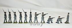 Johillco Toy Lead Civil War Confederate INFANTRY. T of11= 9 Standing, 2 Kneeling