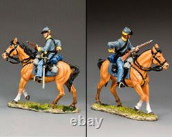 King & Country CIVIL War Cw111 Confederate Cavalry Trooper Loading Carbine