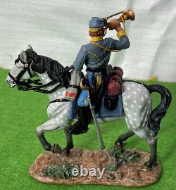 King & Country Civil War Retired CW041 Confederate Cavalry Bugler (Mounted)