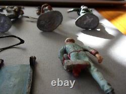 Lead toy soldiers Confederate civil war hand painted lot