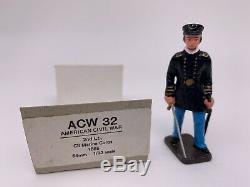 Lot of 8 American Civil War Metal Toy Soldiers 54mm 1/32 Scale