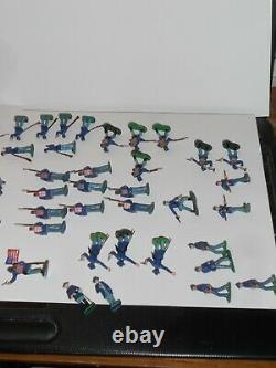Marx Miniature Play Set Figures Lot X60 Union Soldiers Blue & Grey CIVIL War Set