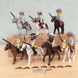 Playmobil Western Southern Soldiers Huge Bundle Figures, horses + accessories