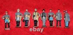 Robert E LEE & GENERALS English TRADITION Civil War Toy soldiers CSA Confederate