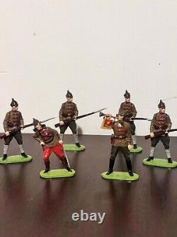 Russian Civil War Metal Painted Soldiers Lot of 6 54mm