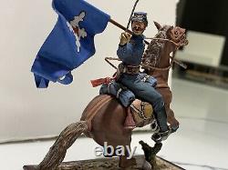 St petersburg collection Flag Bearer Horse US Civil War 54mm Russia Soldier 1997