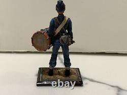 US Civil War Tin soldier Drummer Handpainted 54mm Trefoil Clover Hat