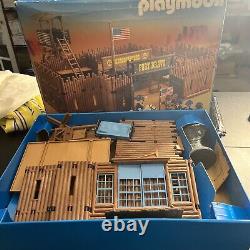 Vintage 1987 Playmobil 3773 Fort Bravo in Original Box Might Be Missing Pieces