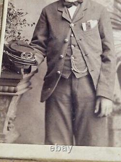 Vintage Antique Civil War era CDV Photo Boy soldier uniform Kepi hat