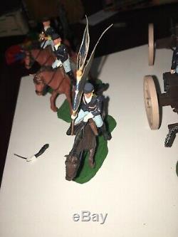Vintage Britains Toy Soldier Civil War Gun Team Limer Set