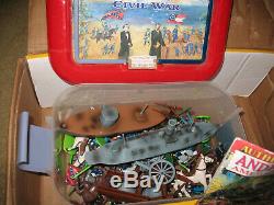 Vintage Play Set Blue And Gray Armies Soldiers Civil War American Reflections