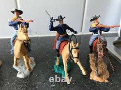 Vintage Timpo Mounted 7th Calvary American CIVIL War Yankees X 5