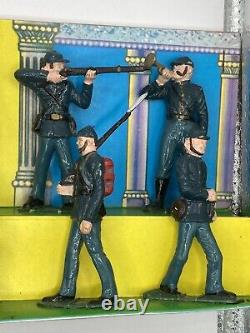 Vtg Marx Toys Warriors of the World RARE Civil War Union Soldier set / Box