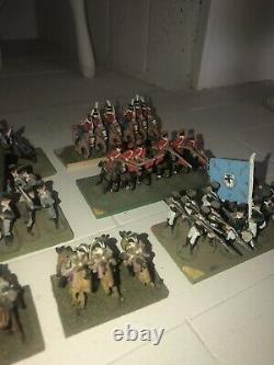 Vtg Metal Revolutionary Army Soldiers War Horses Hand Painted Holstein Figurines