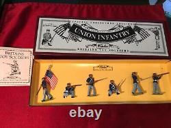 W. Britian Union Infantry #8852 American Civil War 6 Pc Boxed Set MINT