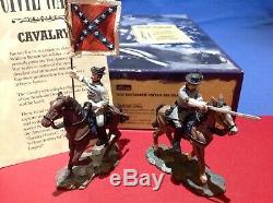 William Britains American Civil War Confederate Captain and Colour Bearer 17372